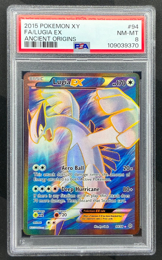 Lugia EX 94/98 Ancient Origins PSA 8 Full Art Pokémon Card