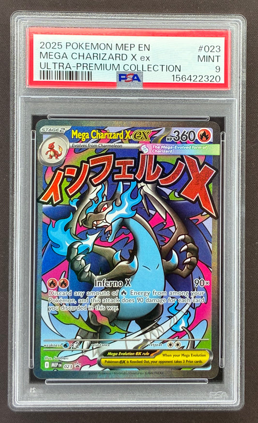 Mega Charizard X EX MEP023 Black Star PSA 9 Pokémon Card
