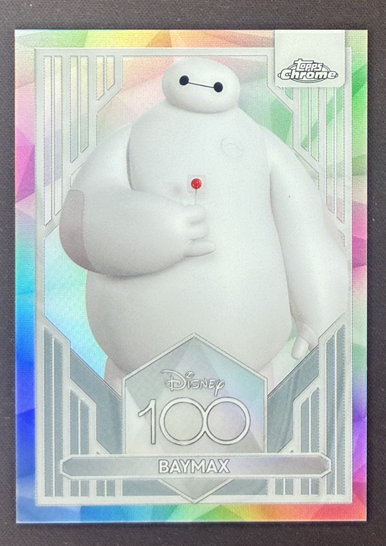2023 Topps Chrome Disney 100 Baymax #27 Refractor Near Mint.