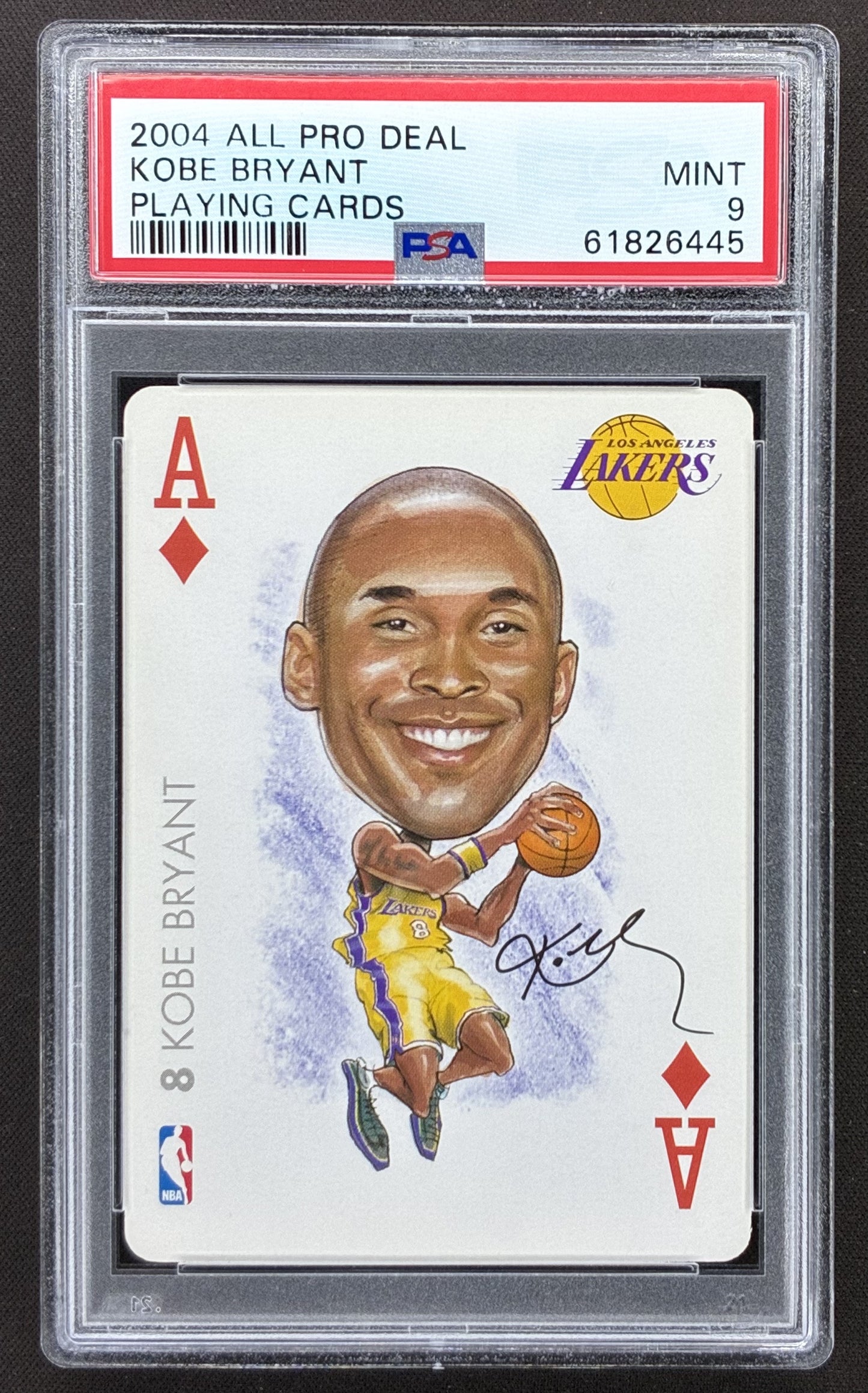 2004-05 All Pro Deal Playing Cards Kobe Bryant Ace of Diamonds PSA 9