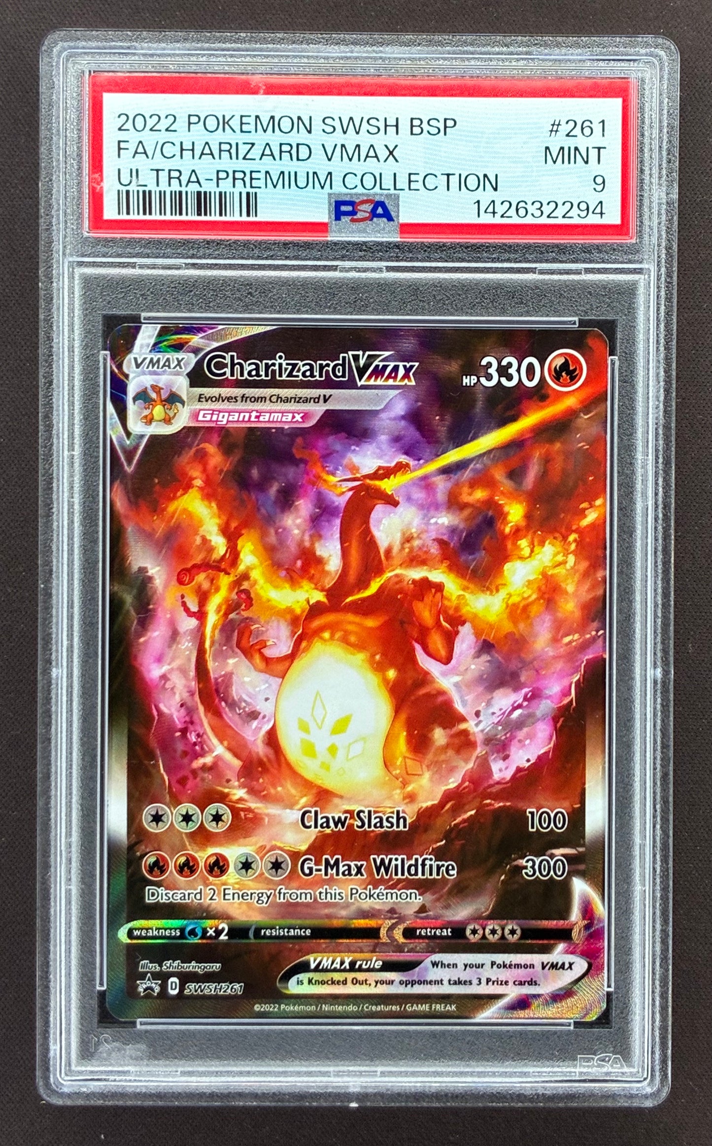 PSA 9 Charizard VMAX SWSH261 Black Star Promo