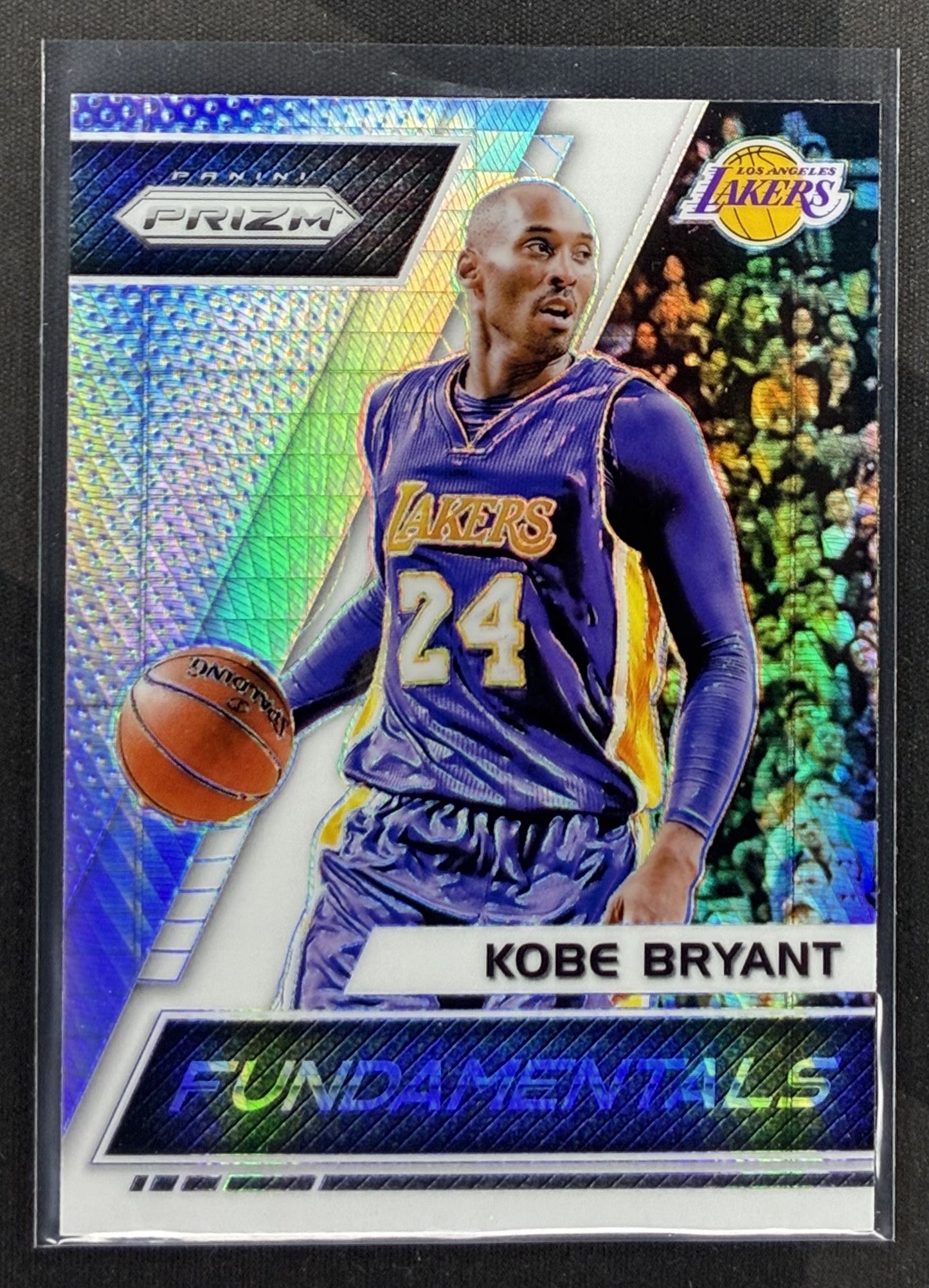 2017-18 Panini Prizm Kobe Bryant Fundamentals #2 Silver Prizm basketball card.