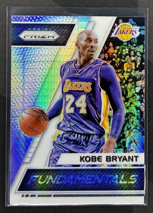 2017-18 Panini Prizm Kobe Bryant Fundamentals #2 Silver Prizm basketball card.