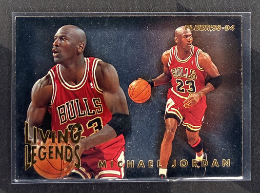 1993-94 Fleer Michael Jordan Living Legends #4 gold foil Chicago Bulls basketball insert card.
