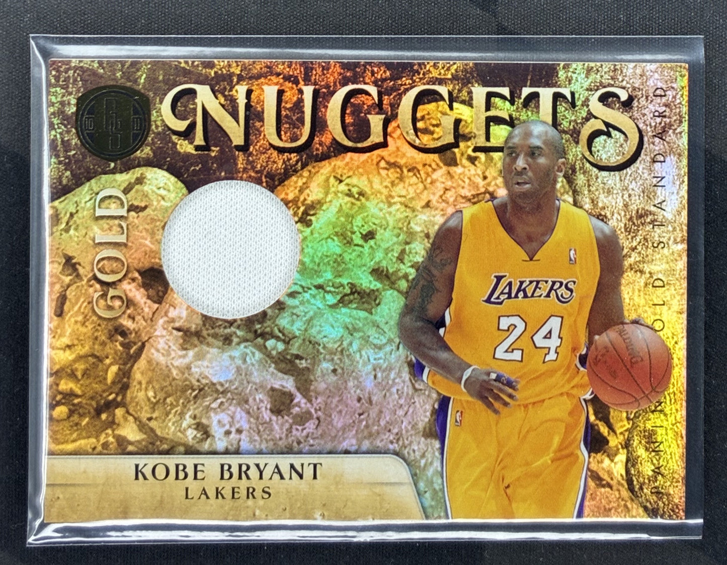 2010-11 Panini Gold Standard Kobe Bryant Gold Nuggets Materials #2 game-worn jersey card serial numbered to 199.