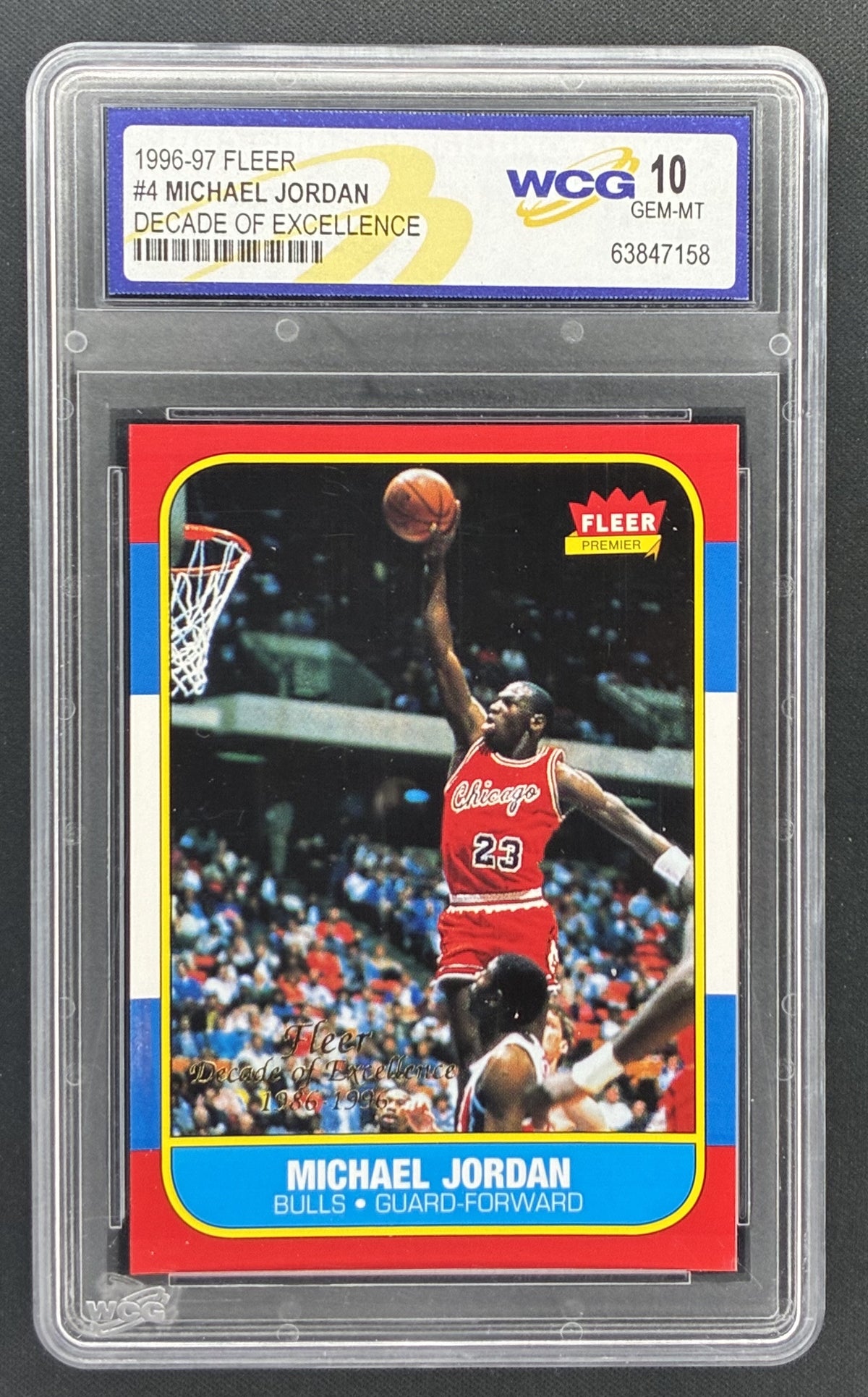 1996-97 Fleer Michael Jordan Decade of Excellence #4 WCG 10