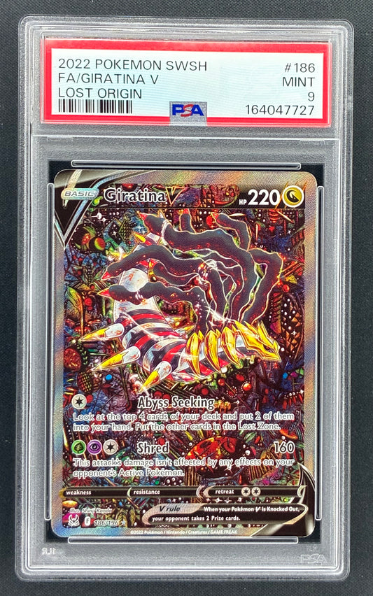 2022 Pokémon Lost Origin Giratina V 186/196 Alternate Full Art PSA 9