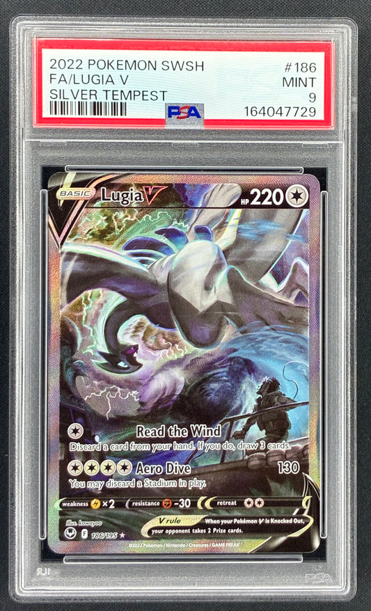 2022 Pokémon Silver Tempest Lugia V 186/195 Alternate Full Art PSA 9