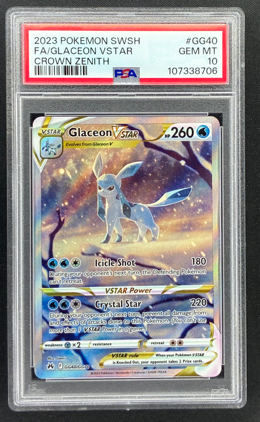 Pokemon Glaceon VSTAR GG40/GG70 Crown Zenith PSA 10