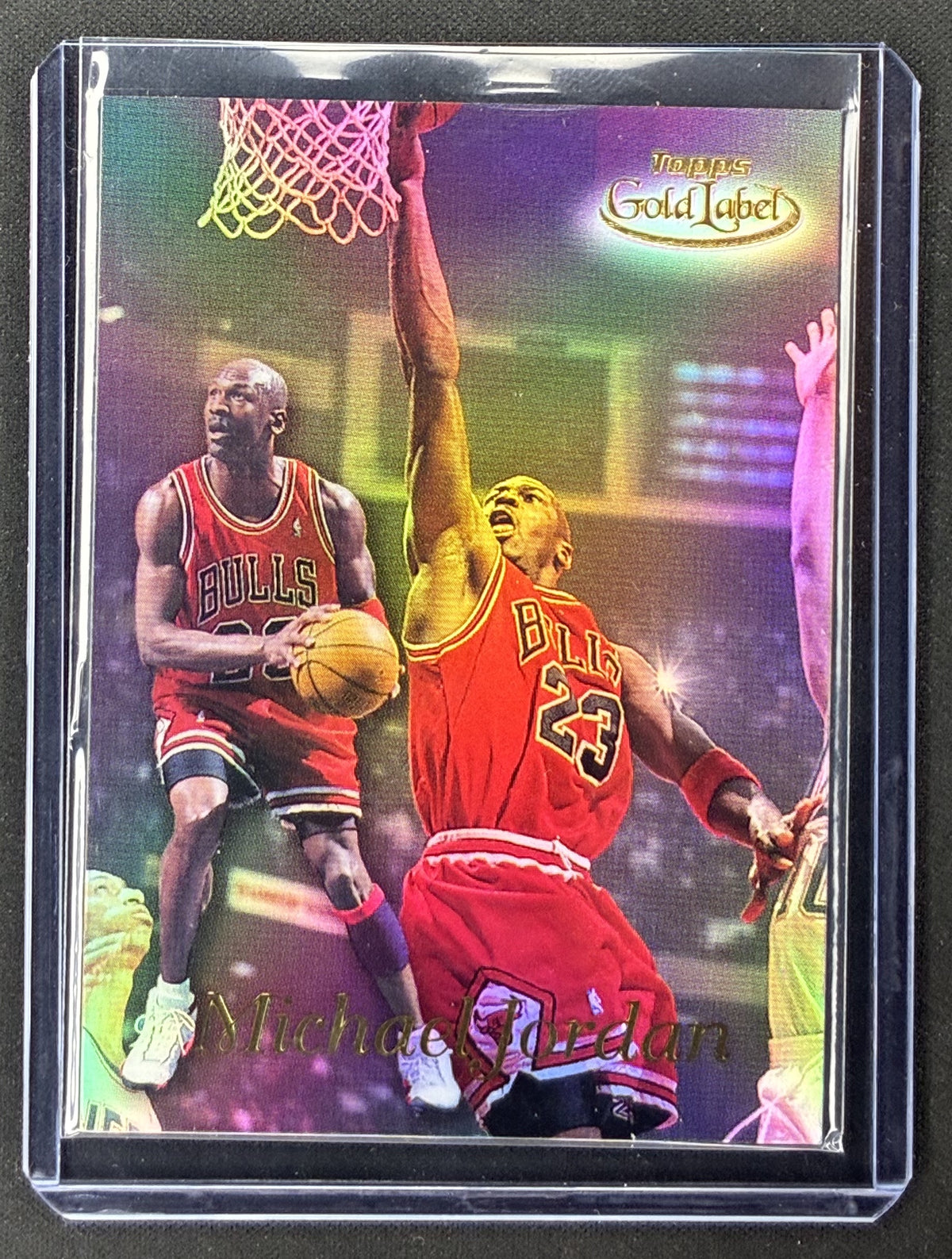 1998-99 Topps Michael Jordan Gold Label Class 1 #GL1 Chicago Bulls basketball insert card.