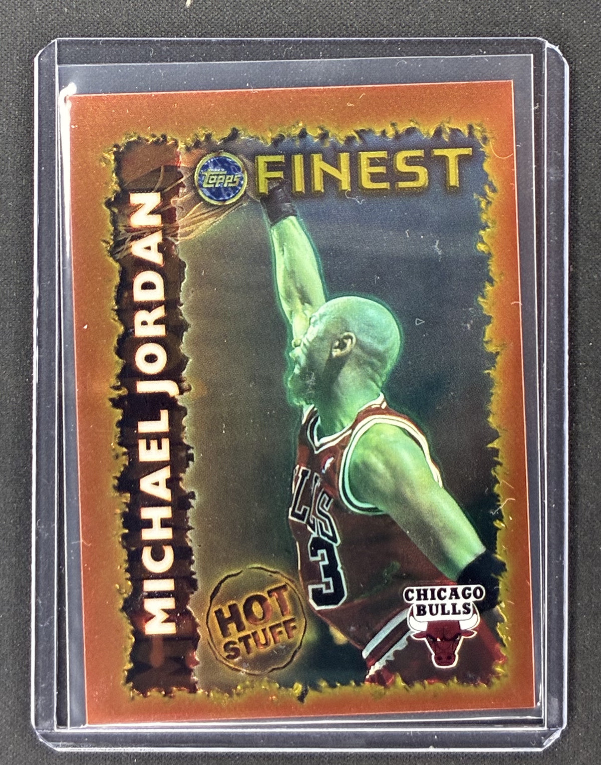 1995-96 Topps Finest Michael Jordan Hot Stuff #HS1 Insert Chicago Bulls