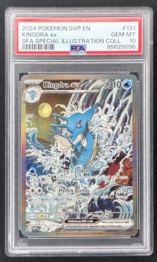 2024 Pokémon Kingdra ex SVP 131 Shrouded Fable Black Star Promo PSA 10 GEM MINT graded card.
