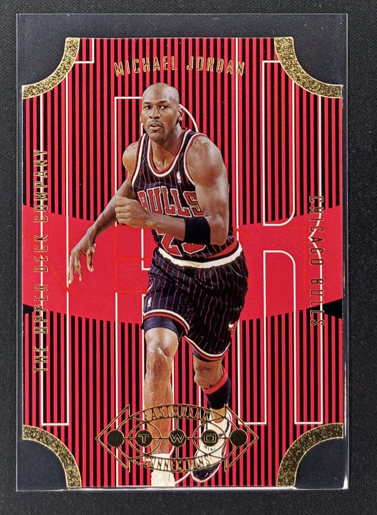 1996-97 Upper Deck Michael Jordan Fastbreak Connections #FB23 Chicago Bulls basketball card.