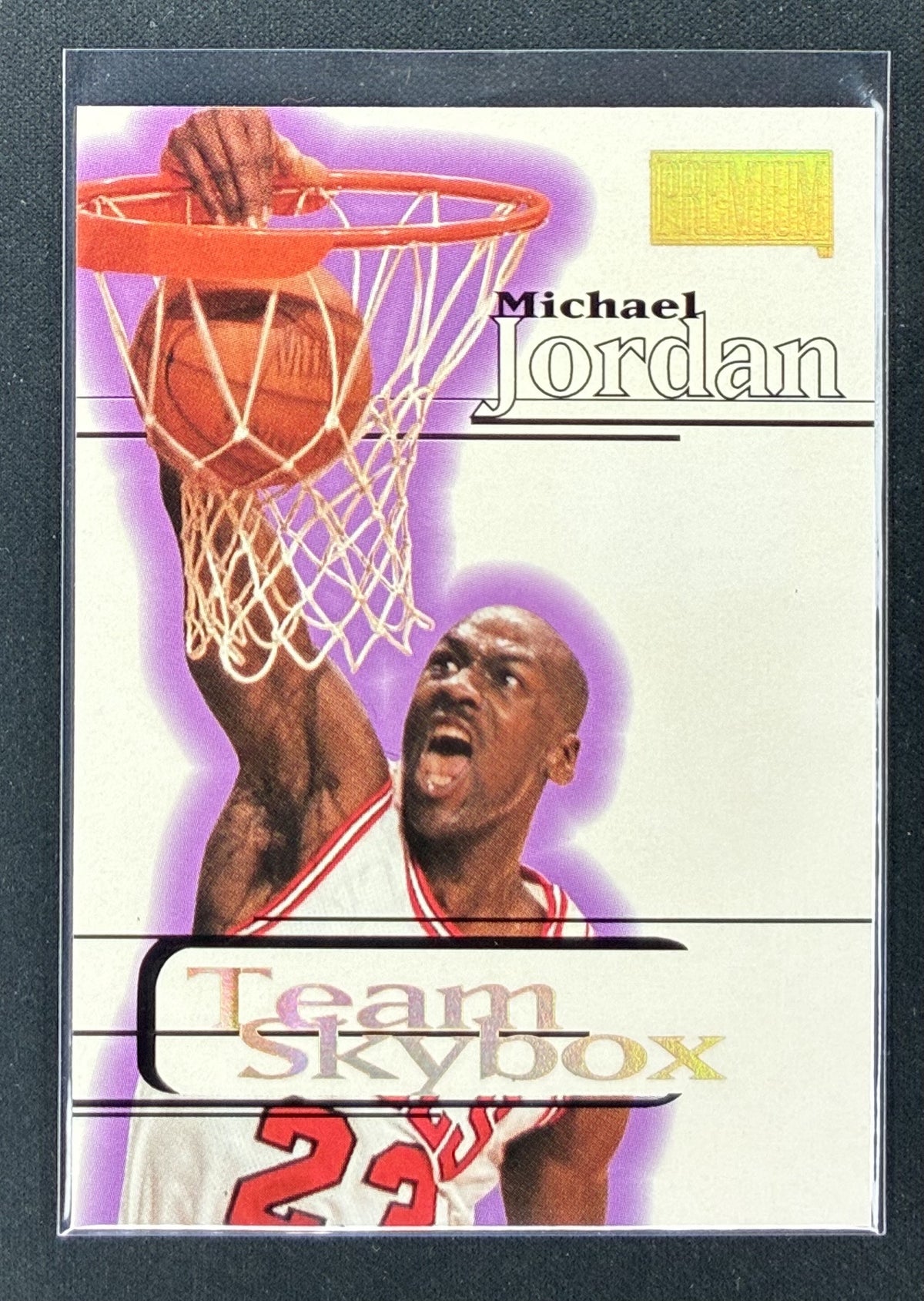 1997-98 SkyBox Premium Michael Jordan Team SkyBox #235 Chicago Bulls basketball card.