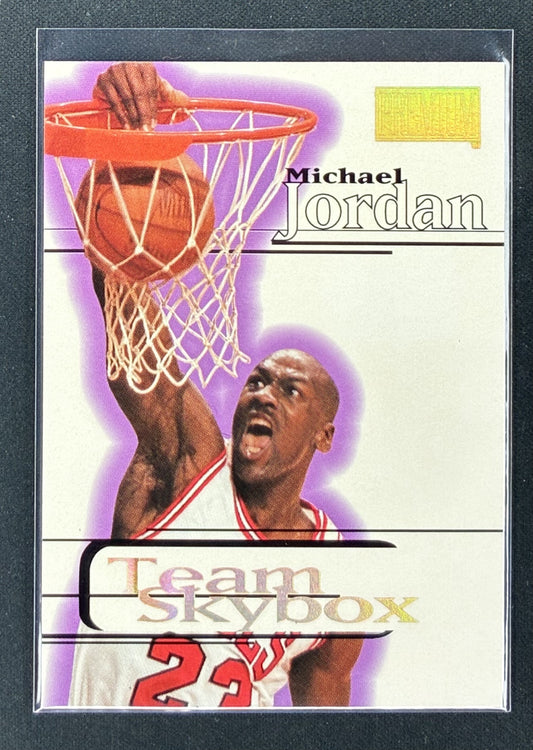 1997-98 SkyBox Premium Michael Jordan Team SkyBox #235 Chicago Bulls basketball card.