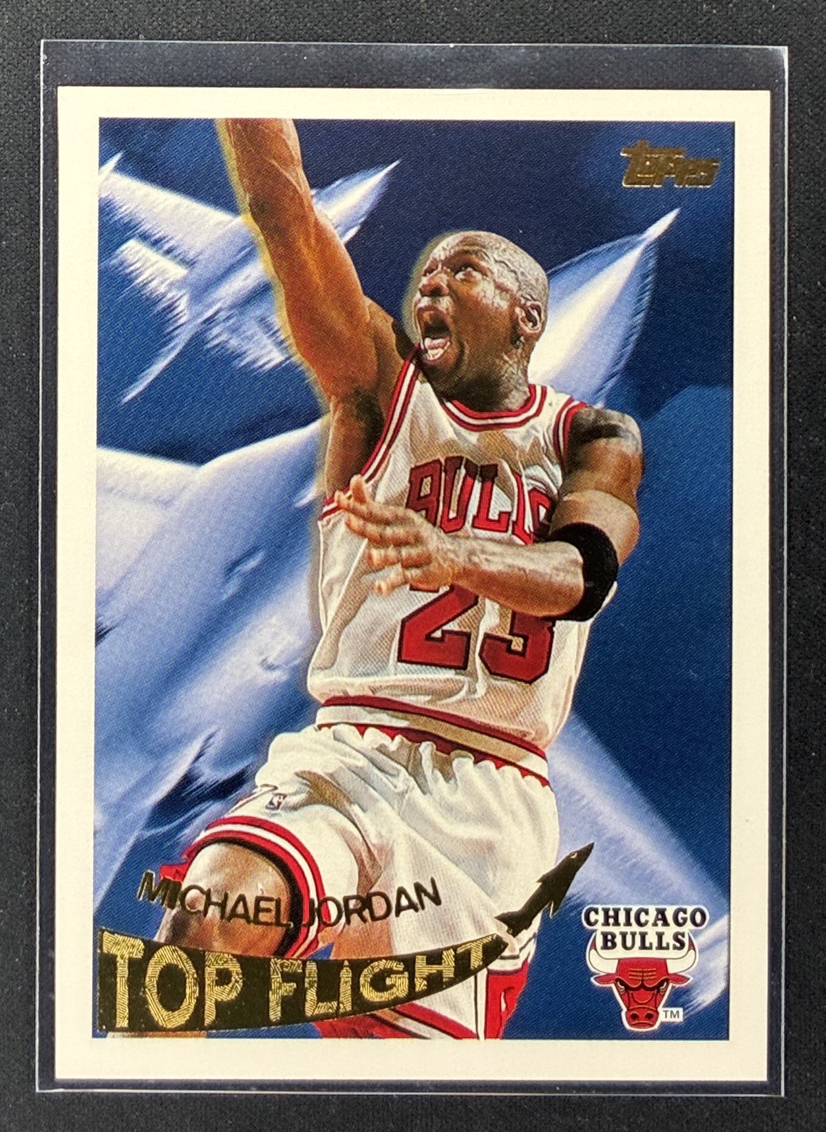 1995-96 Topps Michael Jordan Top Flight #TF1 Chicago Bulls basketball card.