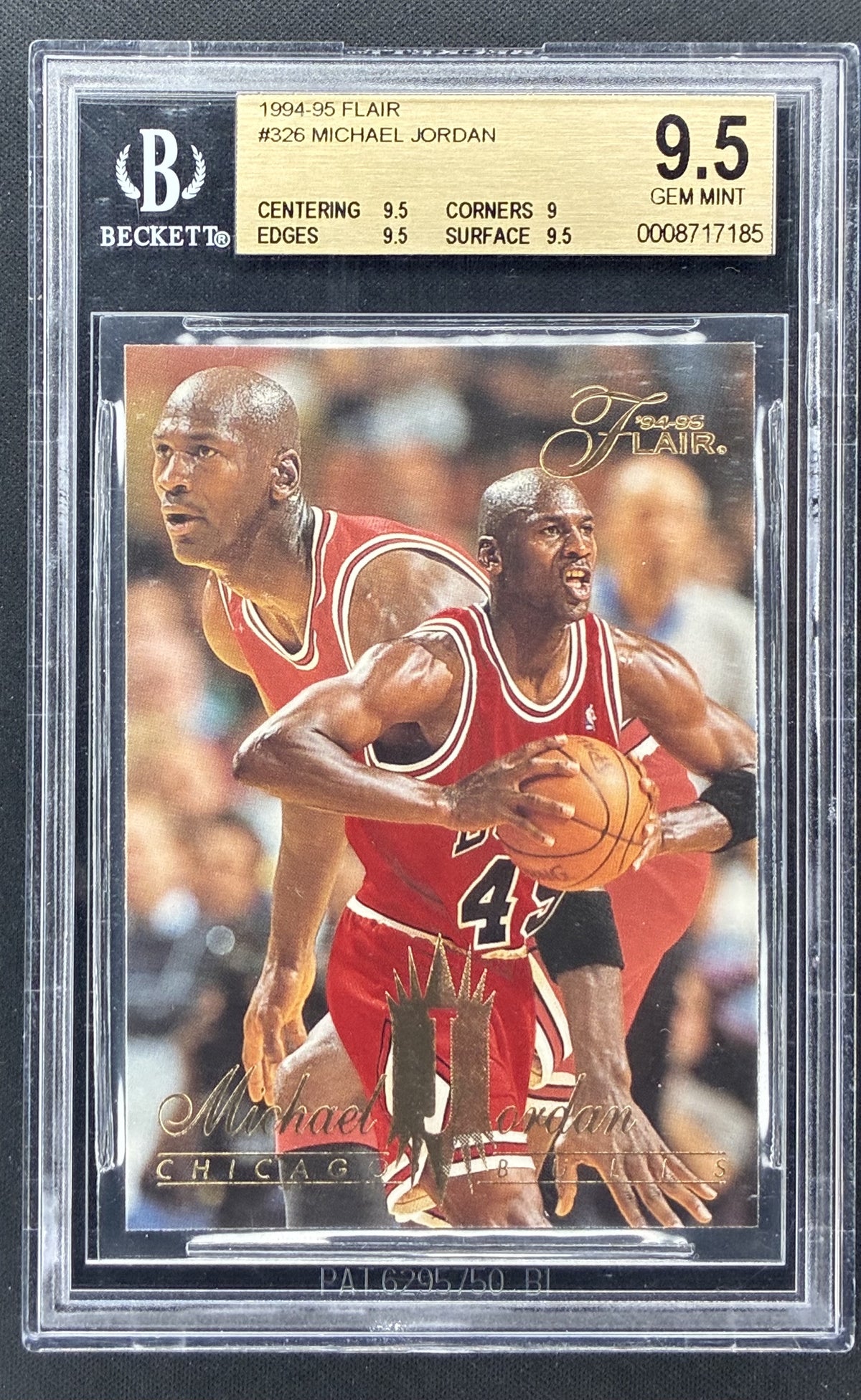 1994-95 Flair Michael Jordan #326 BGS 9.5 Gem Mint Chicago Bulls basketball card.