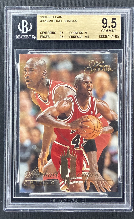 1994-95 Flair Michael Jordan #326 BGS 9.5 Gem Mint Chicago Bulls basketball card.