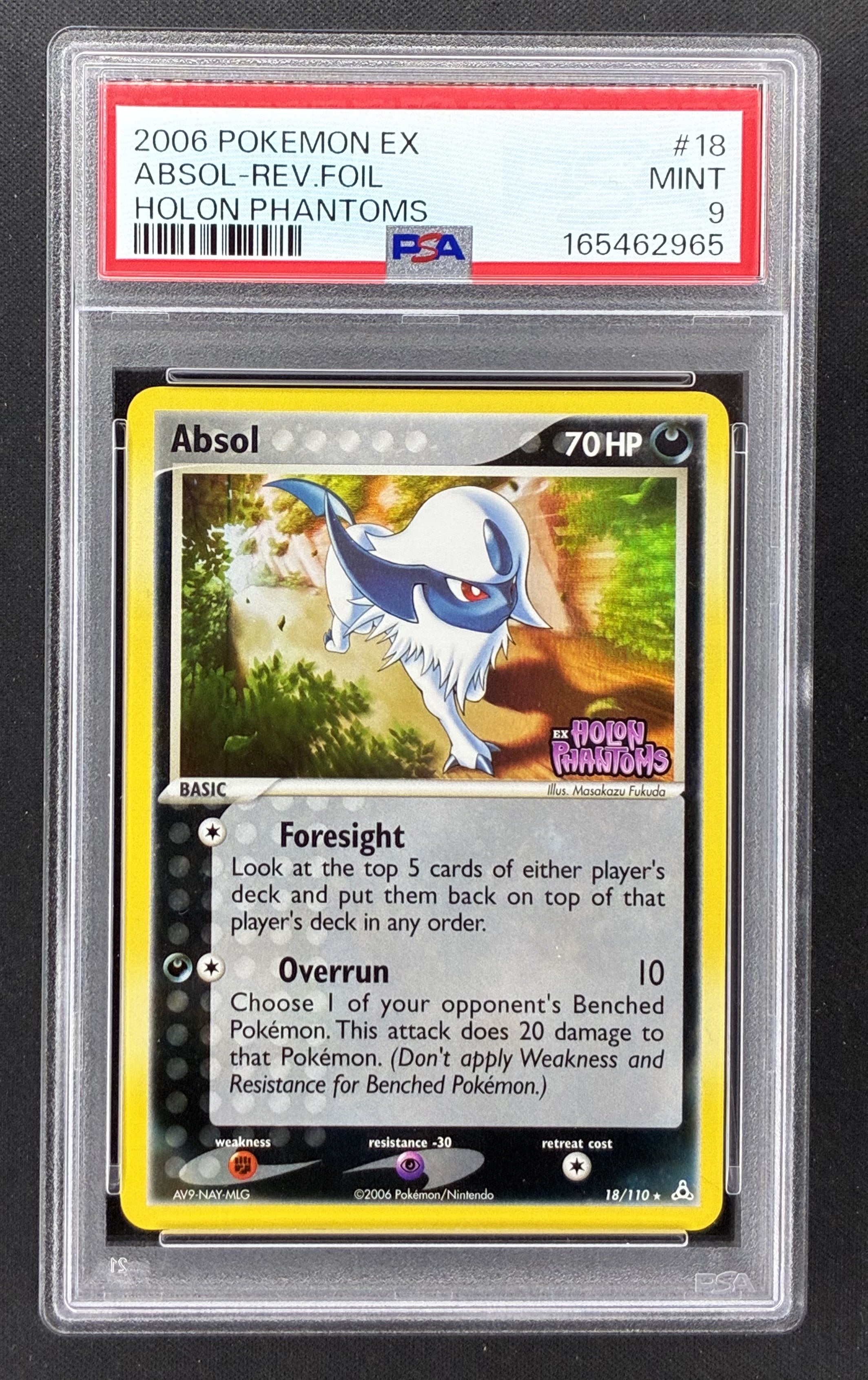 2006 Pokémon Holon Phantoms Absol 18/110 Stamped Rev PSA 9 – Urban