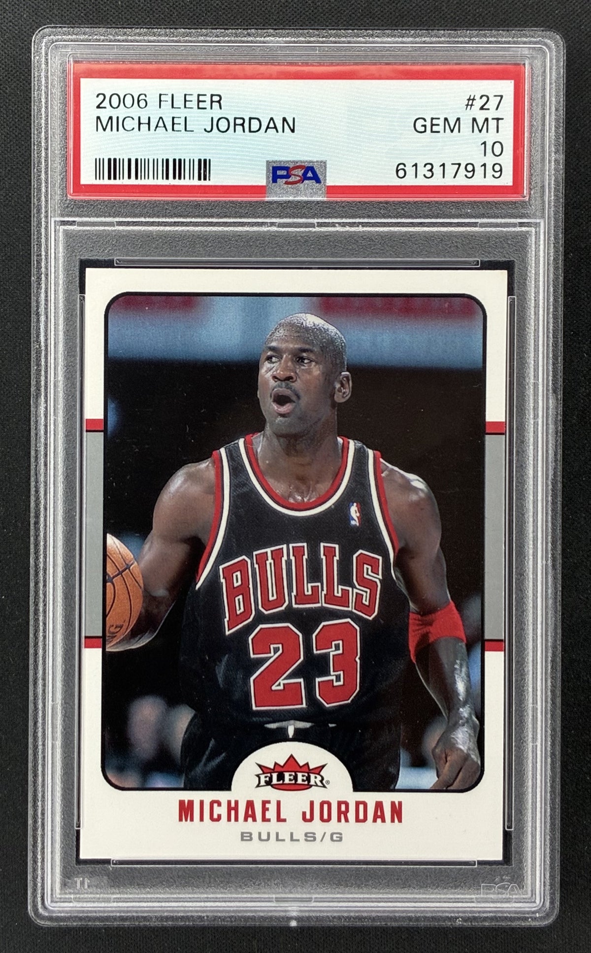 2006-07 Fleer Michael Jordan #27 PSA 10 Gem Mint Chicago Bulls basketball card.