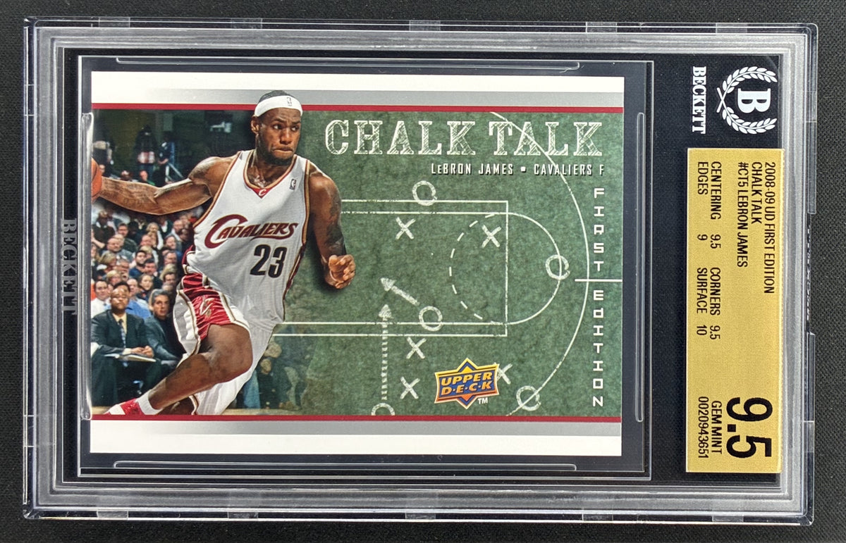 2008-09 Upper Deck First Edition LeBron James Chalk Talk CT-5 Cleveland Cavaliers BGS 9.5 Gem Mint.