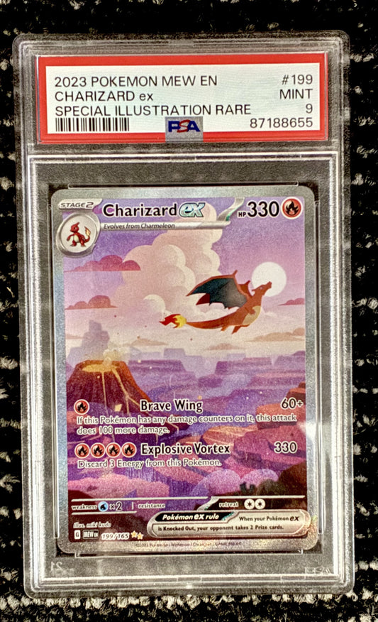 Charizard ex 199/165 PSA 9 Special Illustration Rare from Pokémon 151 English Set