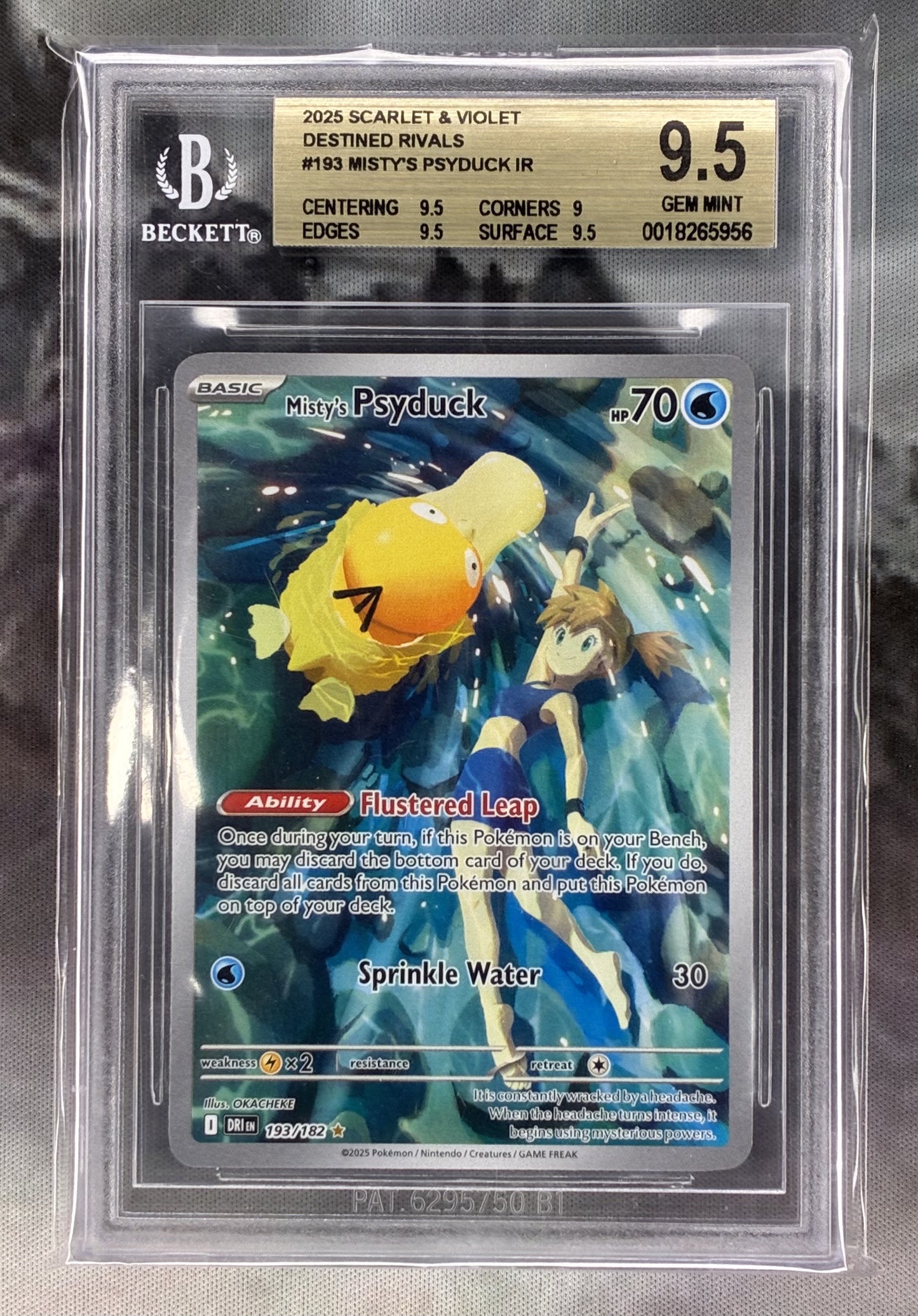 Misty’s Psyduck – 193/182 – Holo – SV10: Destined Rivals – BGS 9.5 GEM MINT