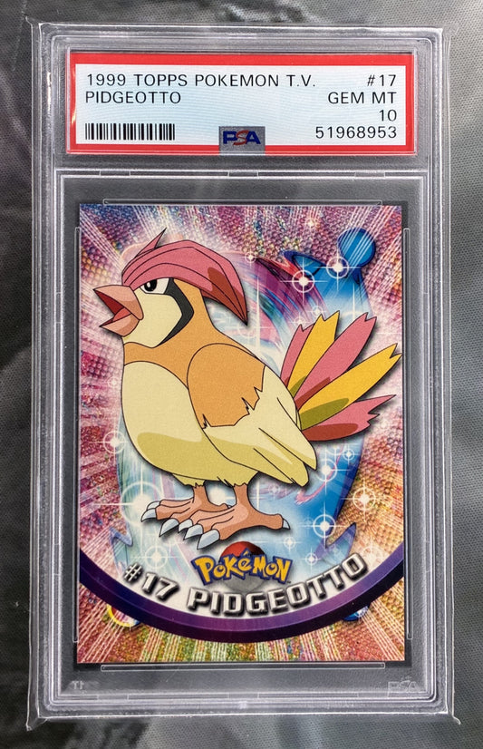 PSA 10 Pidgeotto 1999 Topps Pokémon TV Card #17