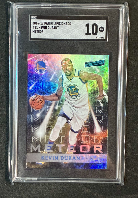 SGC 10 Kevin Durant 2016-17 Panini Aficionado Meteor SSP Basketball Card
