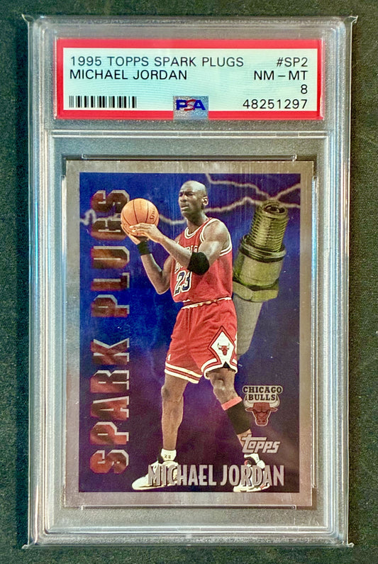 PSA 9 Michael Jordan 1995-96 Topps Spark Plugs Basketball Card
