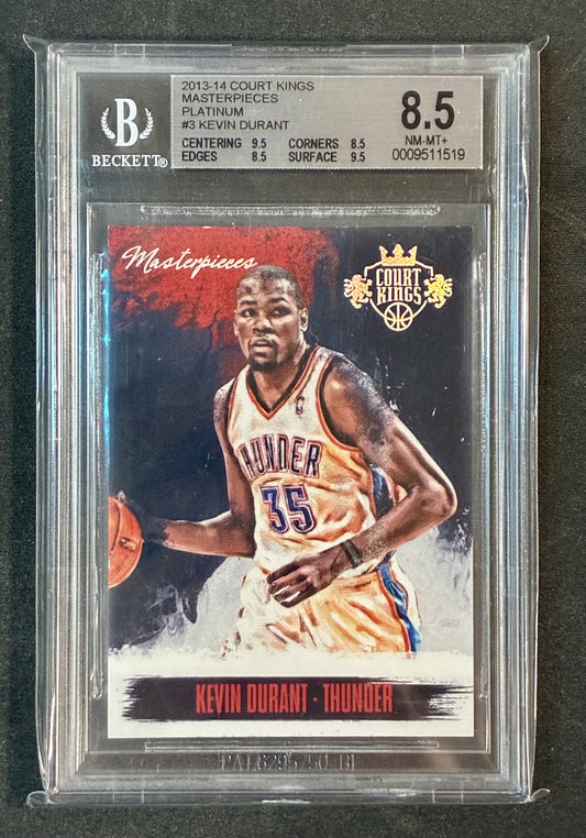 Kevin Durant 2013-14 Panini Court Kings Platinum Masterpiece 1/1 Basketball Card