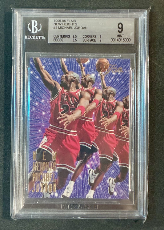 BGS 9 Michael Jordan 1995-96 Flair New Heights Basketball Card
