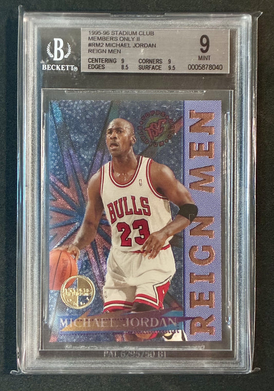 BGS 9 Michael Jordan 1995 Stadium Club Reign Men Basketball Card
