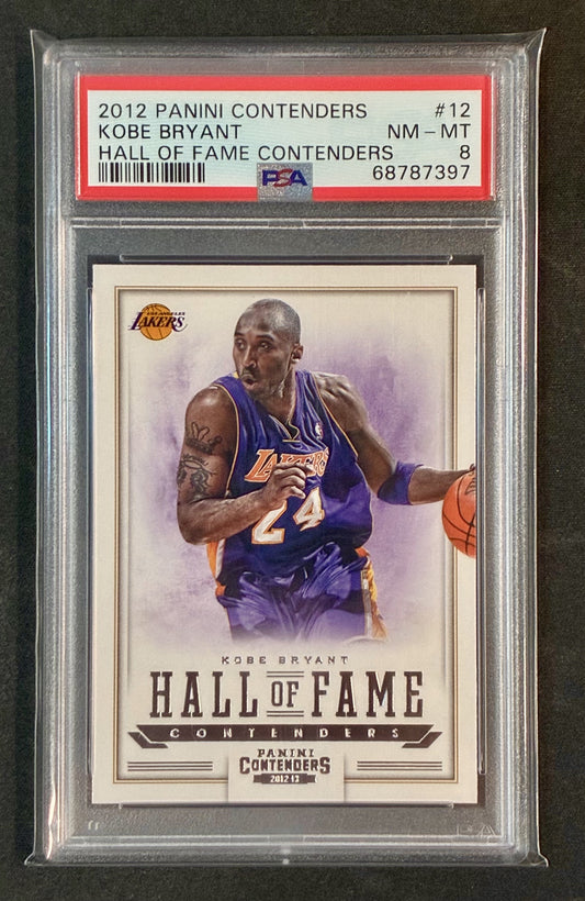 PSA 8 Kobe Bryant 2012-13 Panini Contenders Hall of Fame Contenders Basketball Card