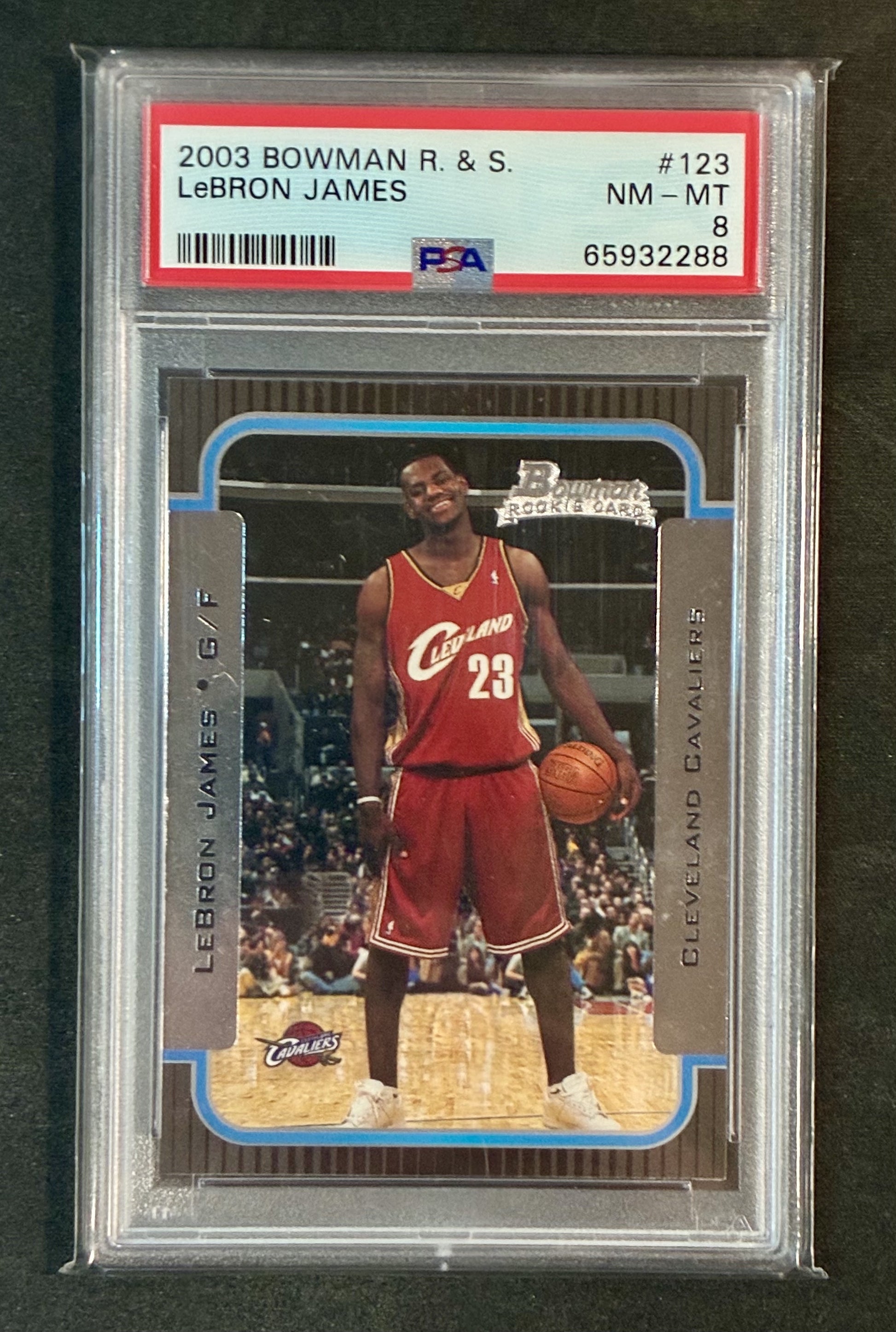 PSA 8 LeBron James 2003 Bowman Rookies & Stars Gold Rookie Basketball Card