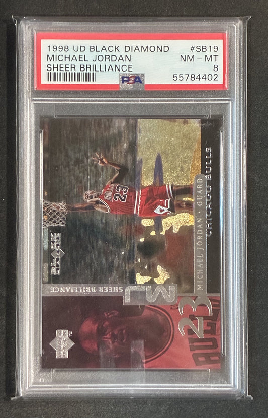 PSA 8 Michael Jordan 1998 Black Diamond Sheer Brilliance /230 Basketball Card