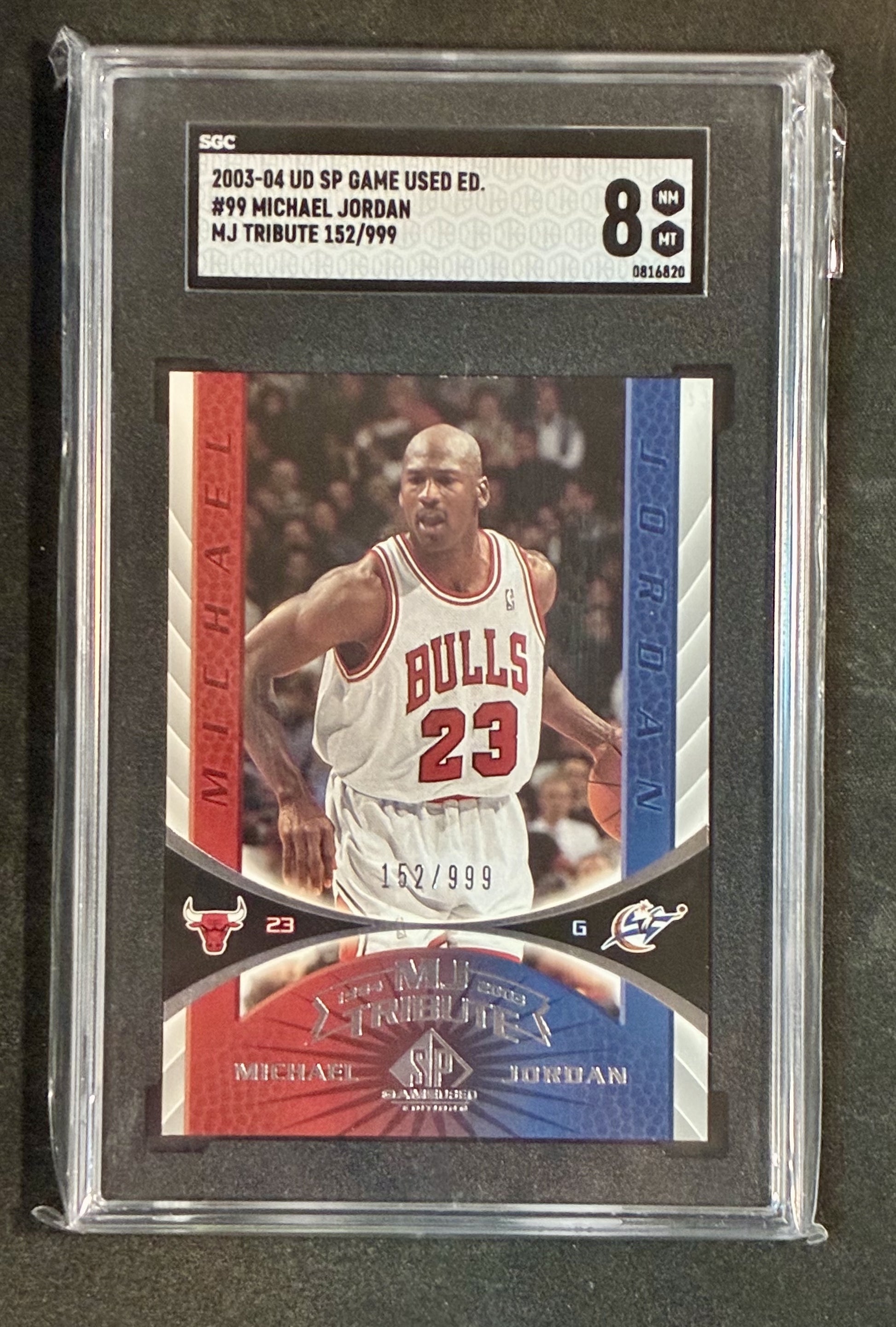 SGC 8 Michael Jordan 2003 SP Game Used MJ Tribute /999 Basketball Card