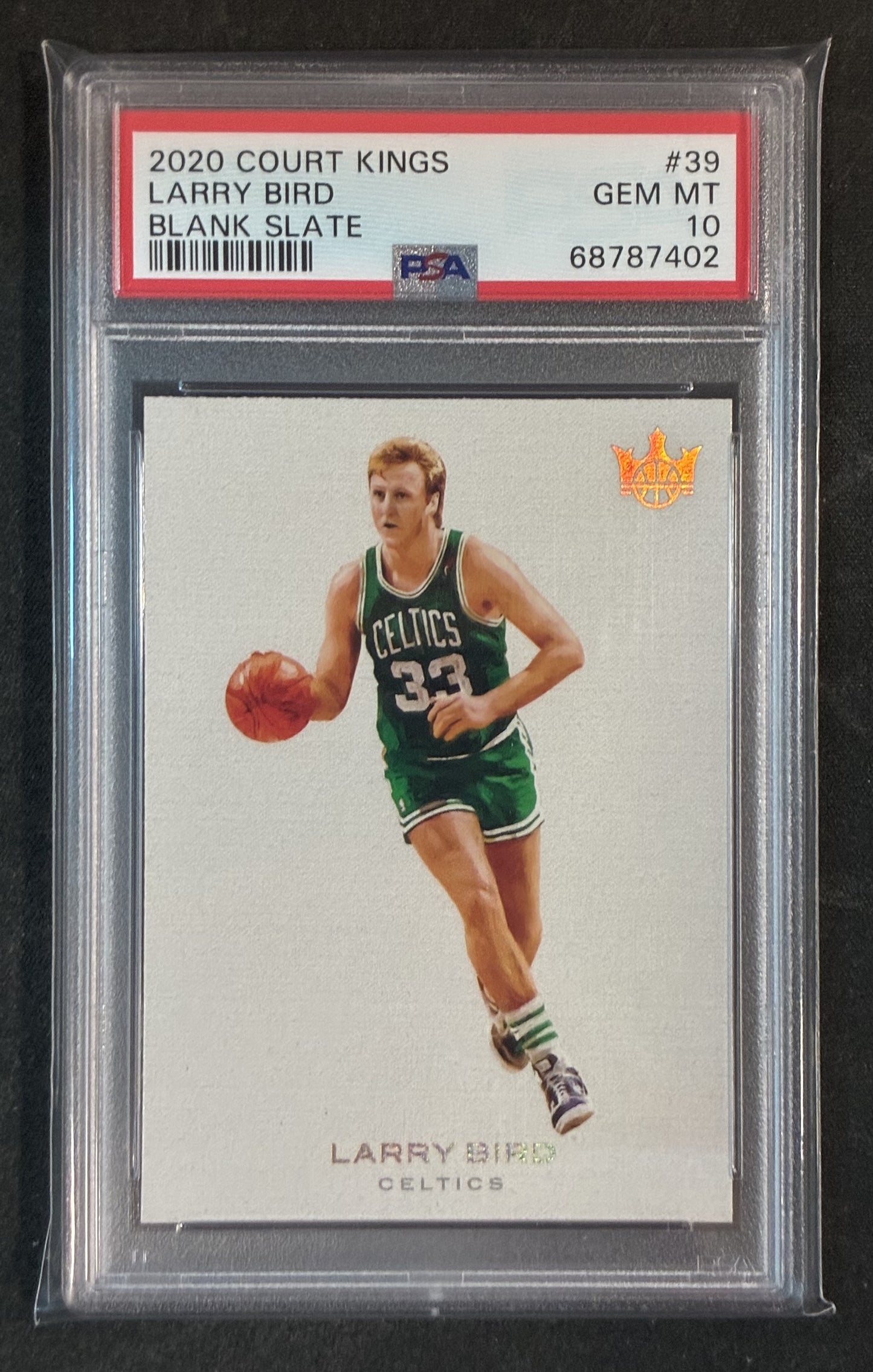 PSA 10 Larry Bird 2020-21 Panini Court Kings Blank Slate Basketball Card