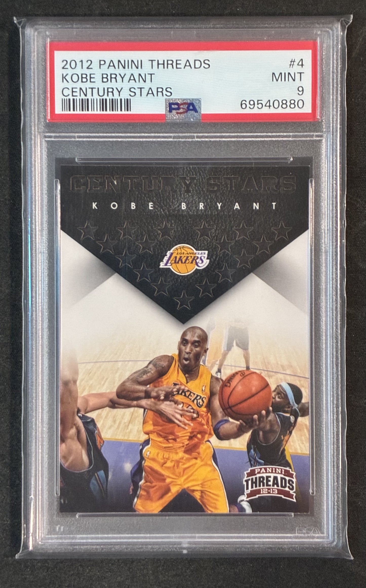 2012 Threads Century Stars Kobe Bryant Case Hit PSA 9 – Panini Threads