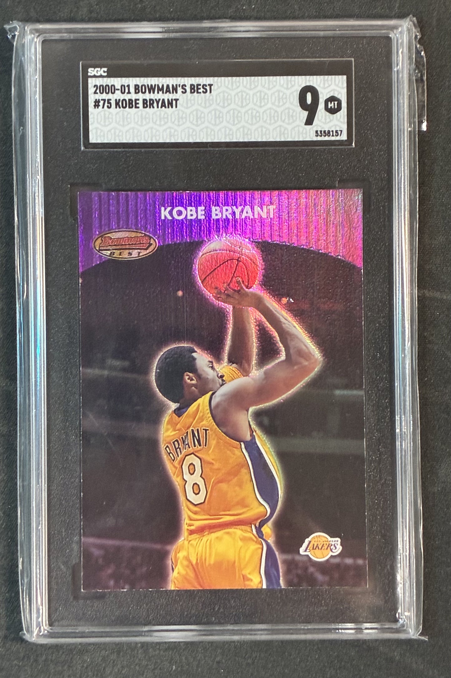 2000 Bowman’s Best Kobe Bryant #75 SGC 9 MINT – Lakers Basketball Card