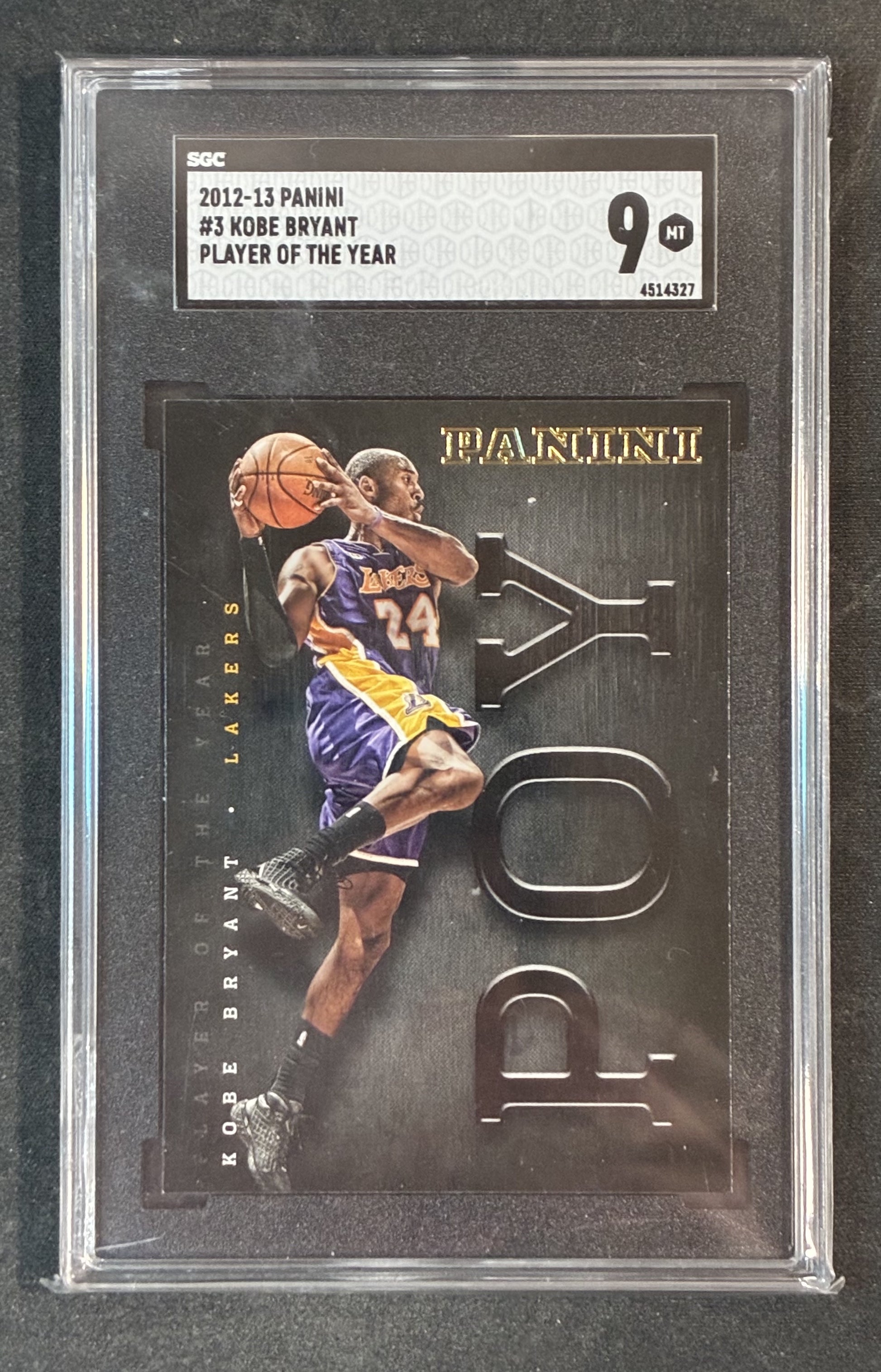 2012-13 Panini Player of the Year Kobe Bryant #3 – SGC 9 MINT – Lakers Basketball Card
