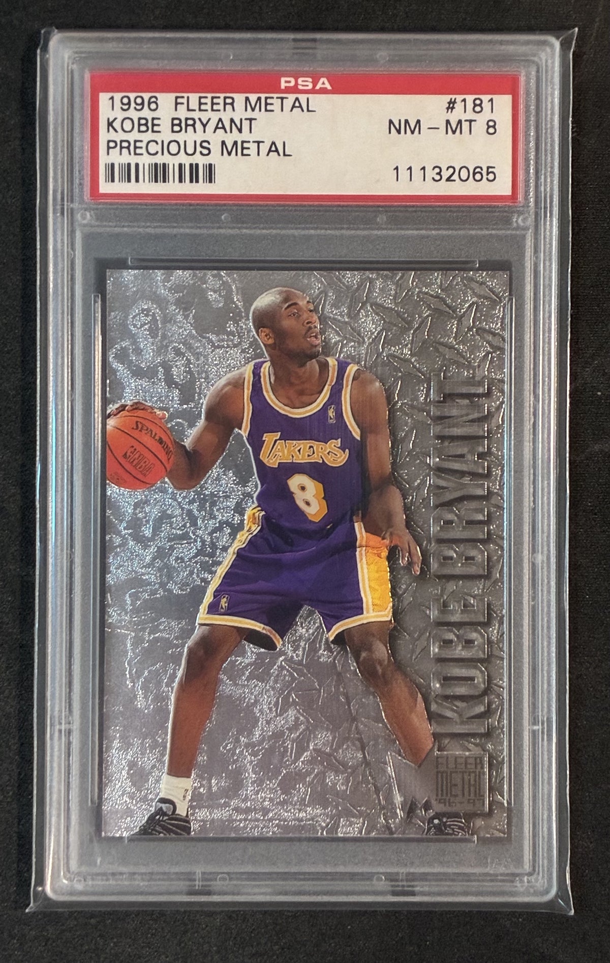 1996-97 Fleer Metal Kobe Bryant #181 – PSA 8 – Rookie RC – HOF 