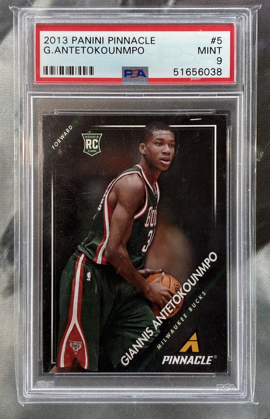 2013 Panini Pinnacle Giannis Antetokounmpo Rookie RC #5 PSA 9 MINT – Bucks