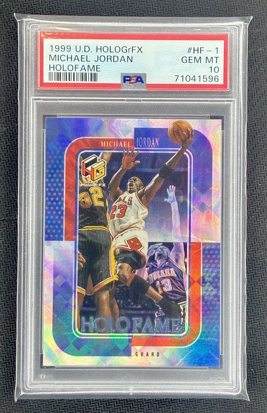 Michael Jordan 1999-00 Upper Deck HOLOGrFX Holofame HF-1 PSA 10 Gem Mint Chicago Bulls HOF