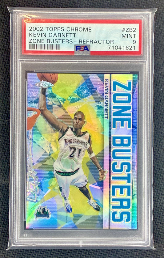 Kevin Garnett 2002-03 Topps Chrome Zone Busters Refractor #ZB2 PSA 9 Minnesota Timberwolves