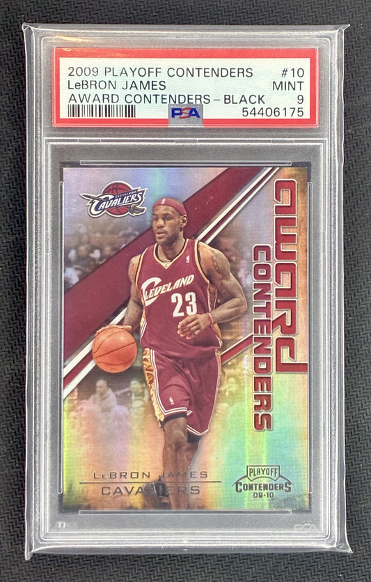 LeBron James 2009 Playoff Contenders Award Contenders Black #10 /50 – PSA 9 Mint – Cleveland Cavaliers