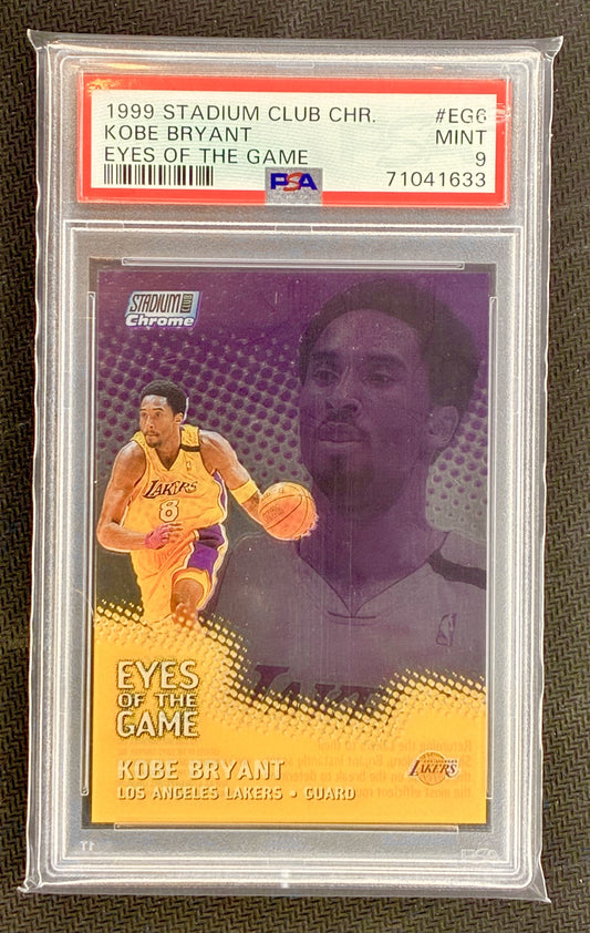 Kobe Bryant 1999 Stadium Club Chrome Eyes of the Game PSA 9 Mint Los Angeles Lakers