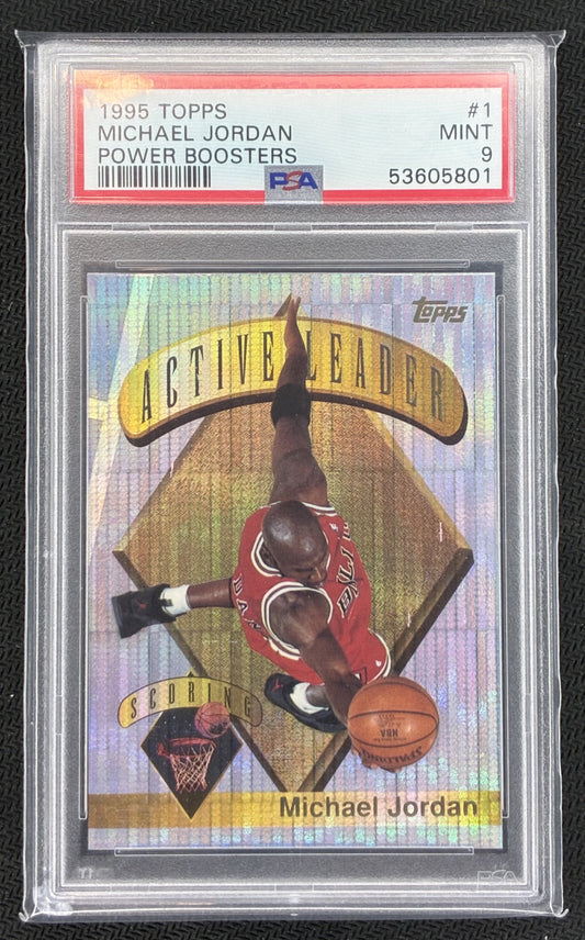 PSA 9 Michael Jordan 1995 Topps Power Booster Basketball Card