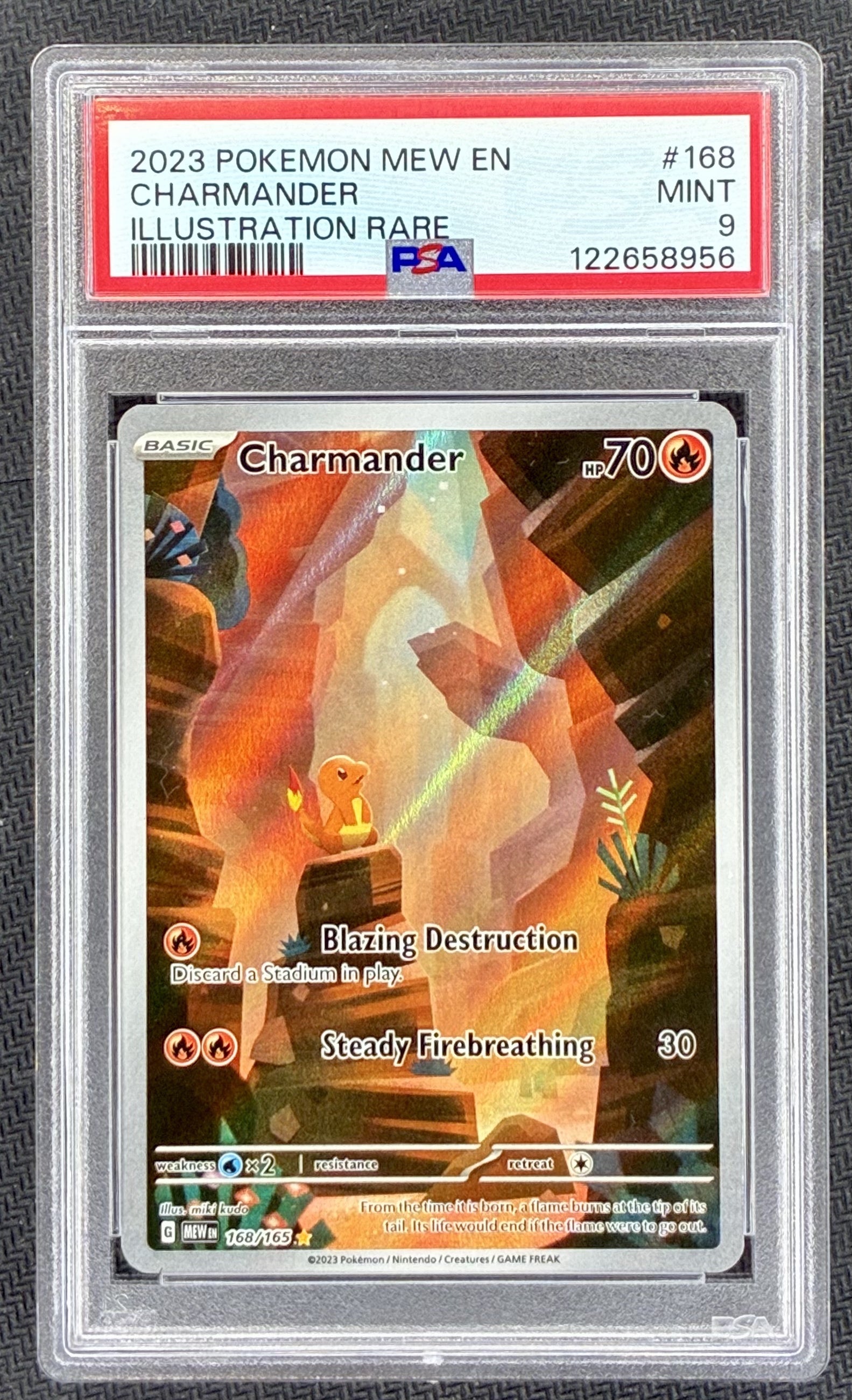 PSA 9 Mew 2023 Pokémon Scarlet & Violet 151 Illustration Rare #168/165 Pokémon Card