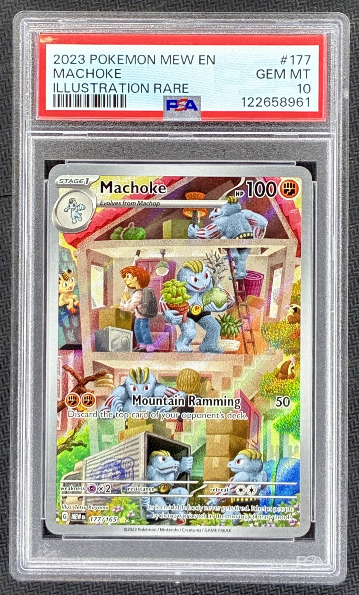 PSA 10 Machoke 2023 Pokémon Scarlet & Violet 151 Illustration Rare #177/165 Pokémon Card